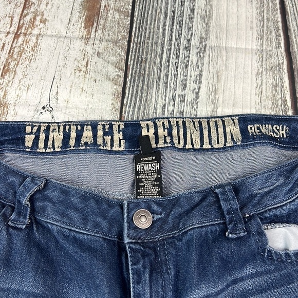VINTAGE REUNION REWASH Blue Jeans Women’s Size 15/32 - Picture 14 of 15